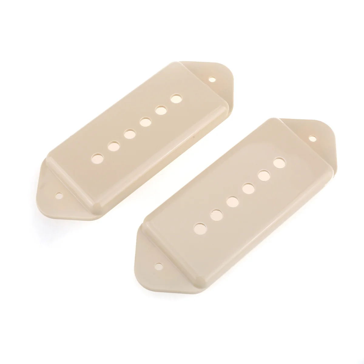 Musiclily Pro 49.2mm P90 Dog Ear Short/Low Neck Position Pickup Covers for USA Gibson/Vintage Style Epiphone, Cream (Set of 2)