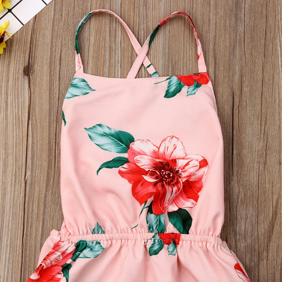 2023 Fashion UK Summer Toddler Kids Baby Girls Sleeveless Clothes Flower Backless Party Pageant Dress Casual Sundress