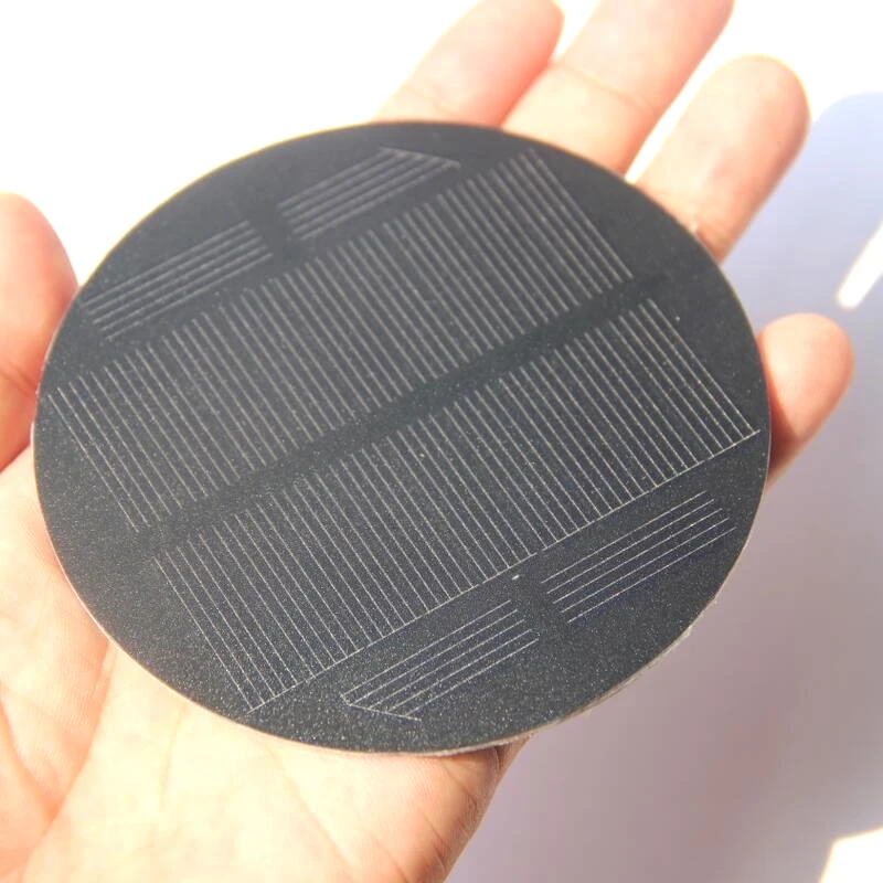 

0.85W 5.5V Monocrystalline Solar Cell PET Round Solar Panel For 3.7V Battery Charger Diameter 91MM Wholesale 500pcs