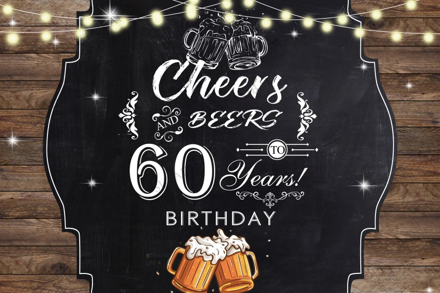 Fondos de fotografía para fiesta de cumpleaños, tablero de madera de celebración de cerveza, feliz 30, 40, 50 ° cumpleaños, póster para sesión fotográfica, estudio fotográfico