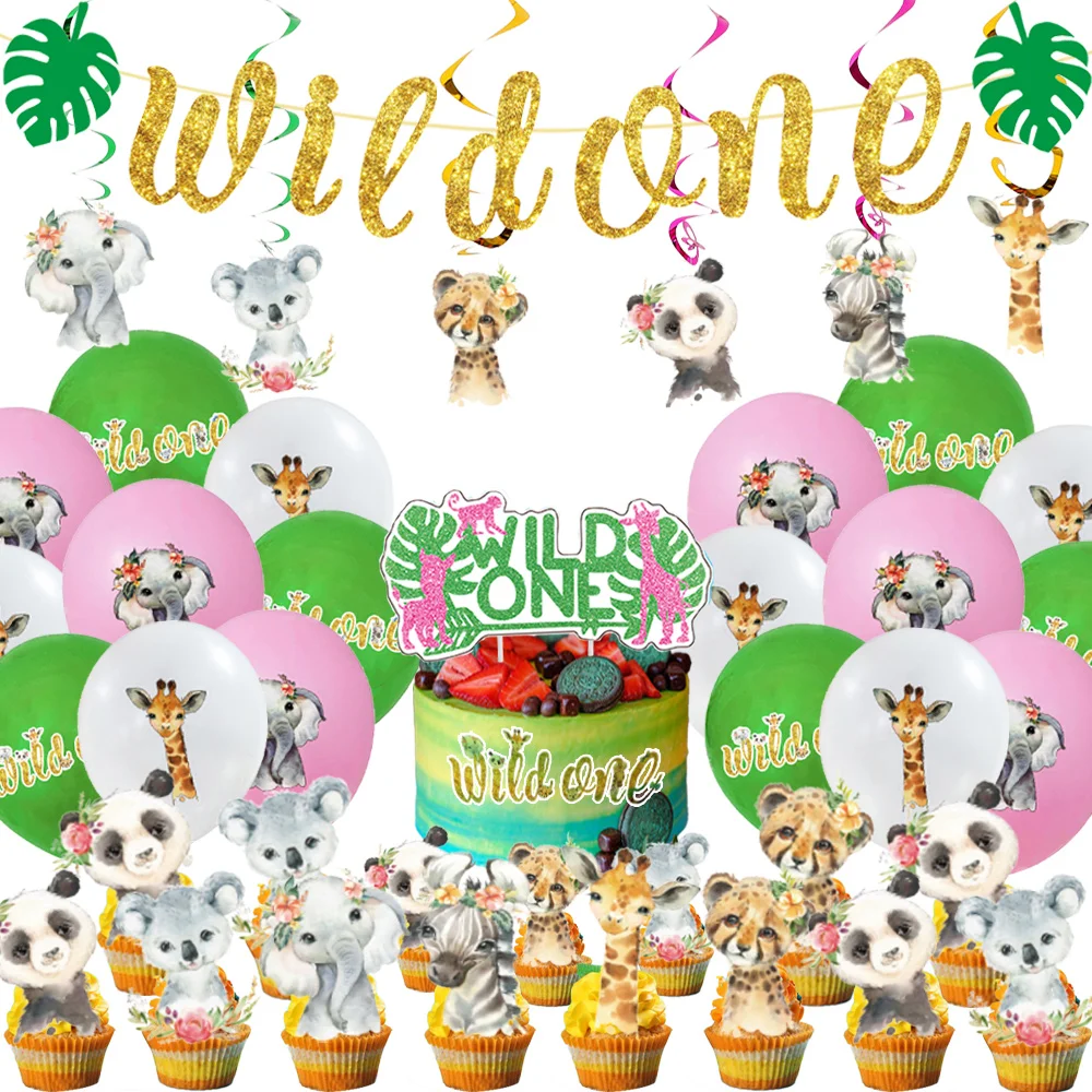 Forest Animal Party Supplies Birthday Party Decoration Children's Decoration Disposable Tableware Balloon Set kerst decoratie