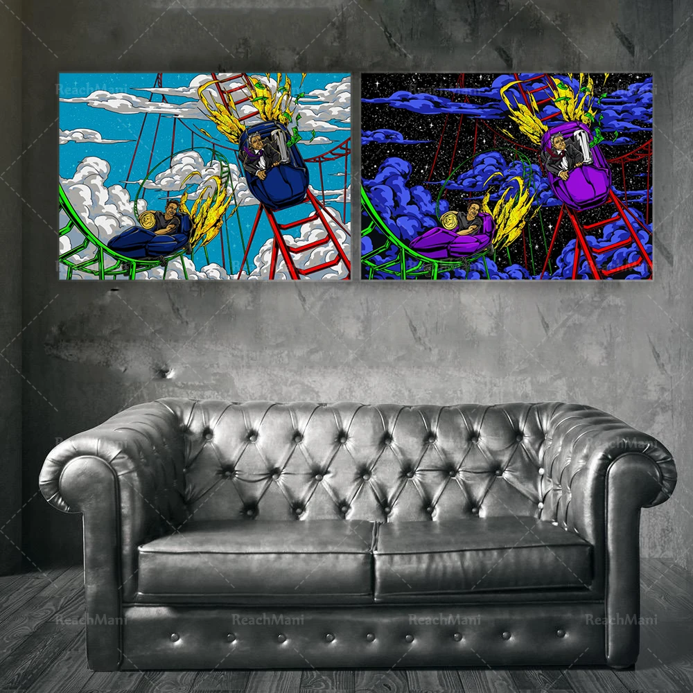Stock Market Art | Dogecoin Print | Bull Market Art |Home Office Décor | Finance Art | Modern Wall Art | Changing Markets