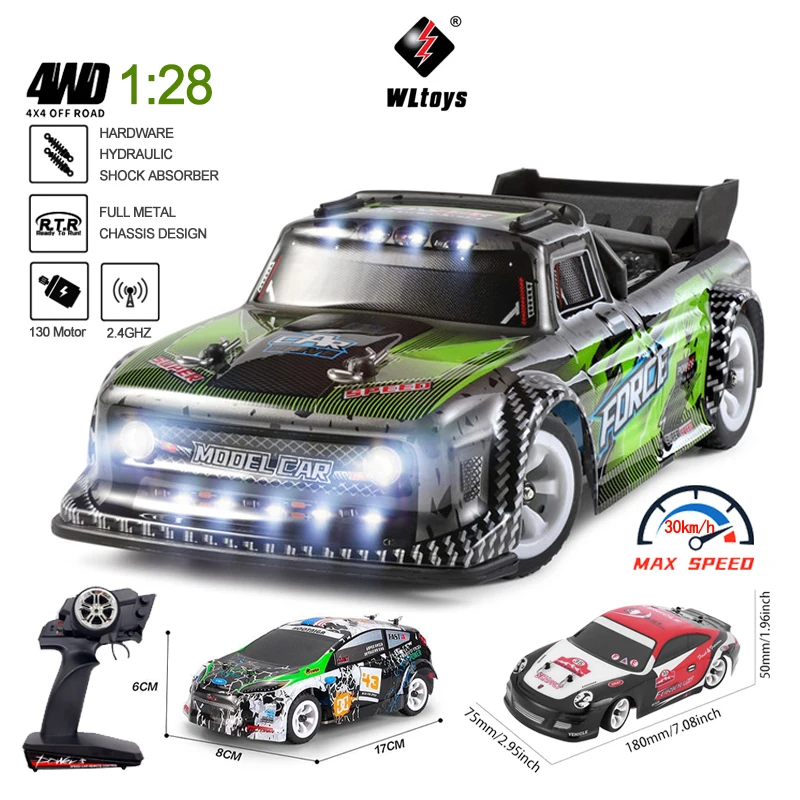 

WLtoys K969 K989 284131 1:28 Rc Car 4WD Drive Off-Road 2.4G 30Km/H High Speed Drift Remote Control 1/28 Cars Toys For Boys Gift