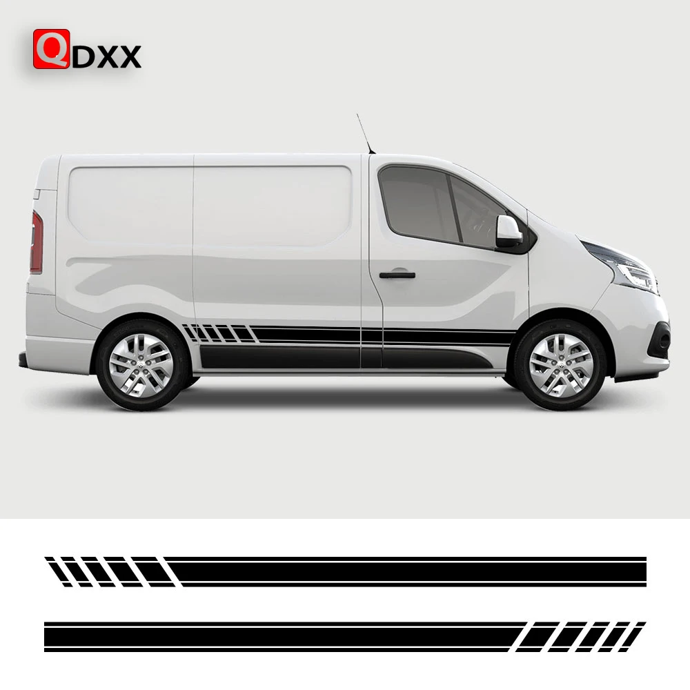 

2PCS Car Door Stickers For Renault Trafic 3 2 Fiat Talento Nissan NV300 Vauxhall Vivaro Camper Van Vinyl Film Decals Accessories