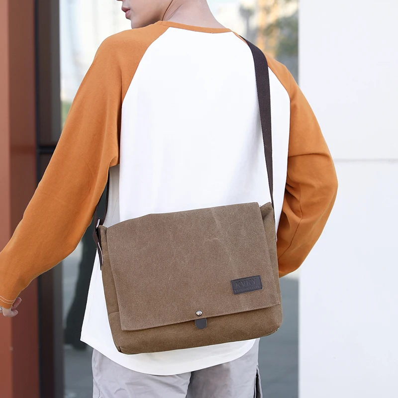 KVKY Brand Men's Shoulder Bag High Quality male Messenger Bag man canvas Travel CrossBody Satchels Business handbags