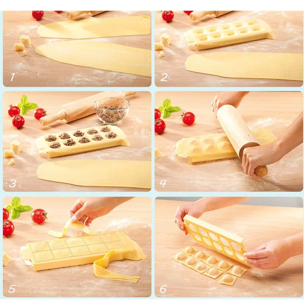 Multifunction Plastic Ravioli Mould DIY Baking Tools Italian Dumplings Mold Handmade Fondant Cake Decoration Mousse  Pastry Tool