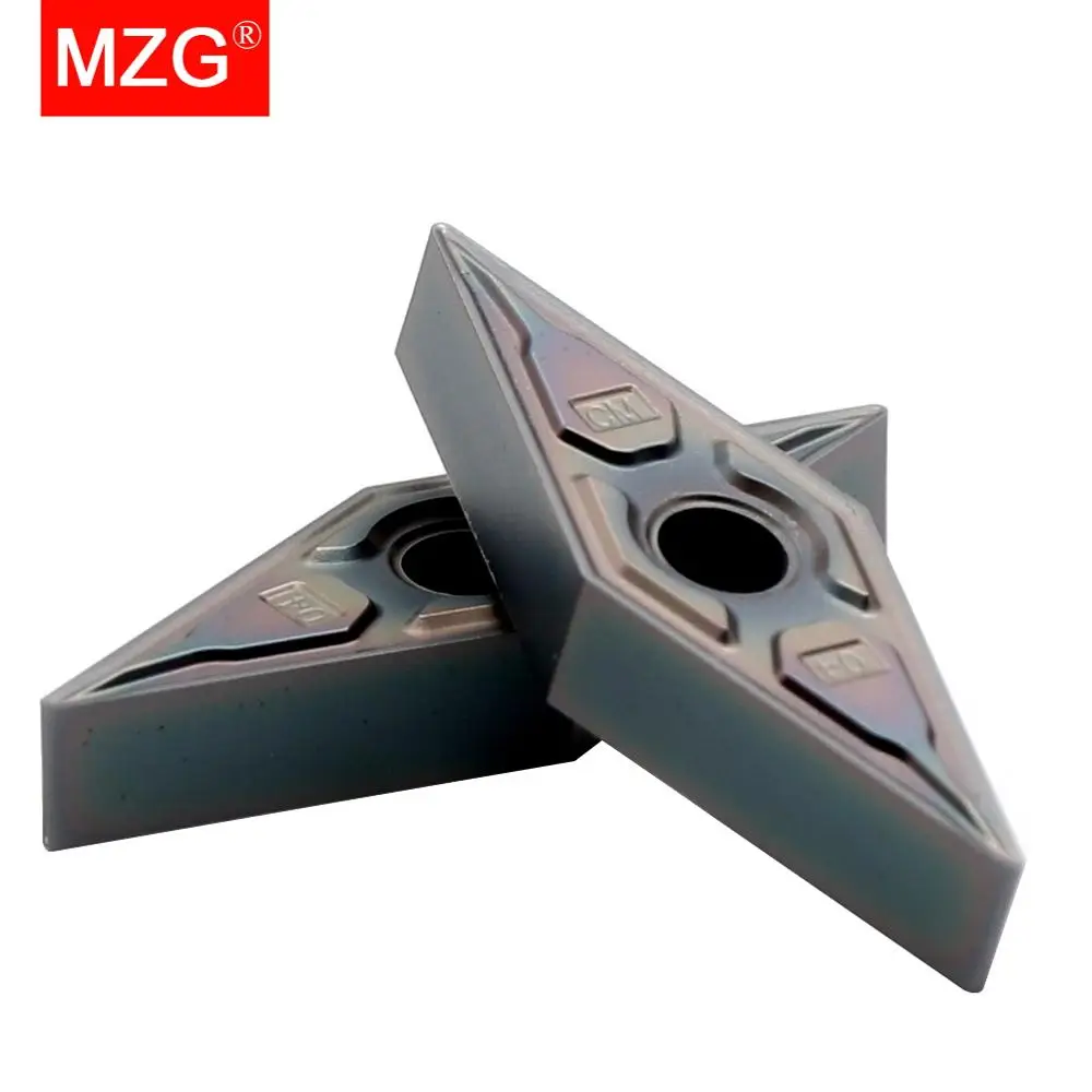 MZG 10pcs VNMG 160404 08 ZP1530 Solid Indexable Carbide Inserts for CNC Titanium Hard Steel Boring Turning Cutting Tools  Holder