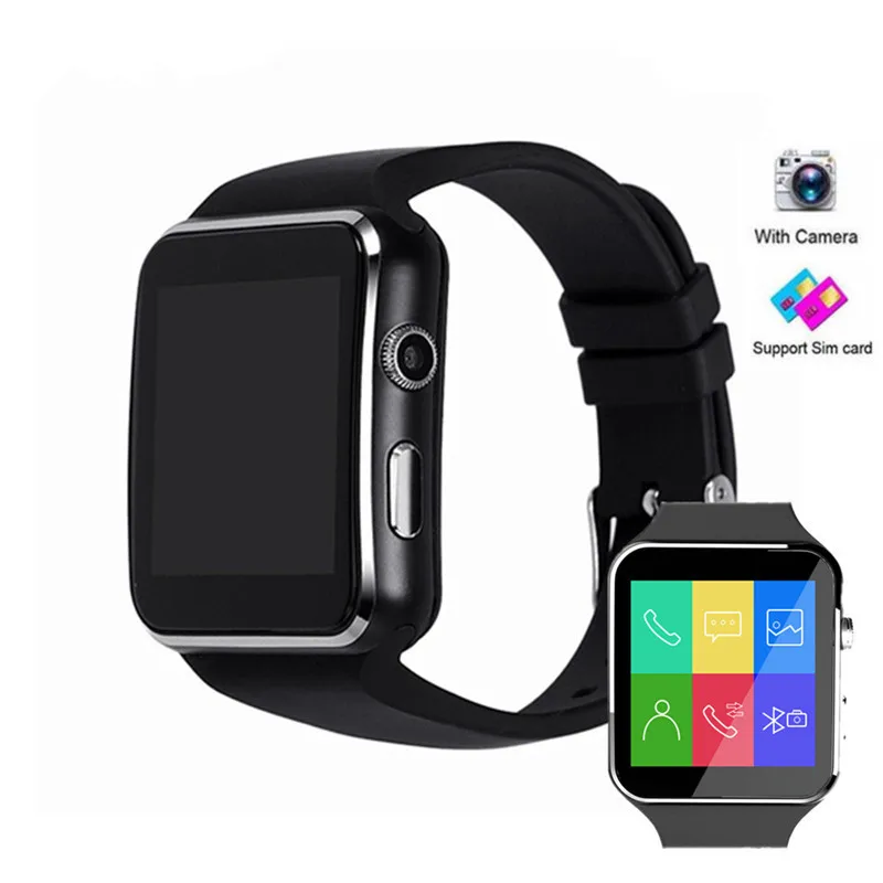 X6 Smart Watch with Camera Touch Screen Support SIM TF Card Bluetooth Smartwatch for iPhone Xiaomi Android Phone
