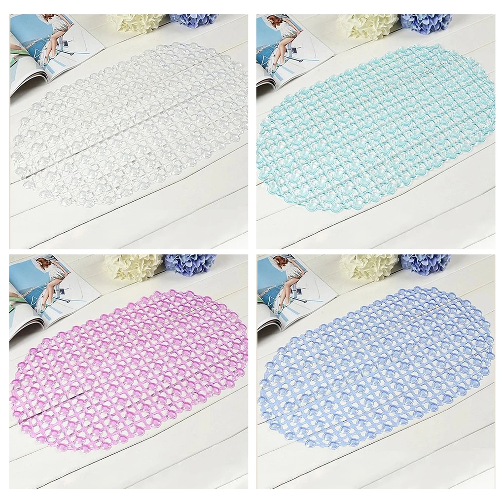 New Plastic Rubber PVC Bathroom Tub Bath Mat High Quality Non-Slip Bath Floor Bubble Shower Tub Mat Durable Bathroom Accessories