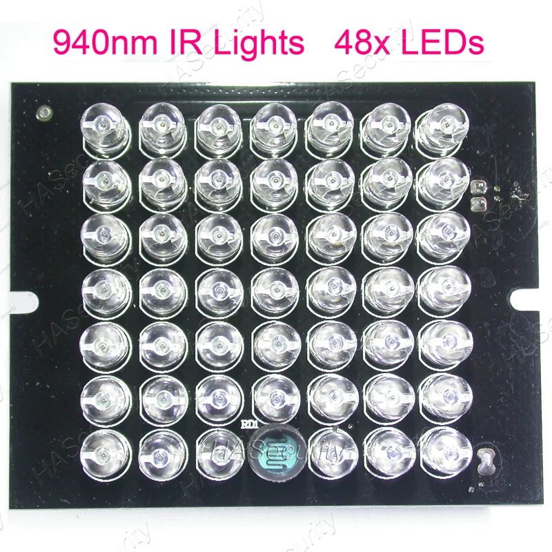 940nm Infrared Lights 48x IR LED board module for imx185 imx385 imx225 imx291 imx307 imx327  (PCB size 65 x 50 mm )