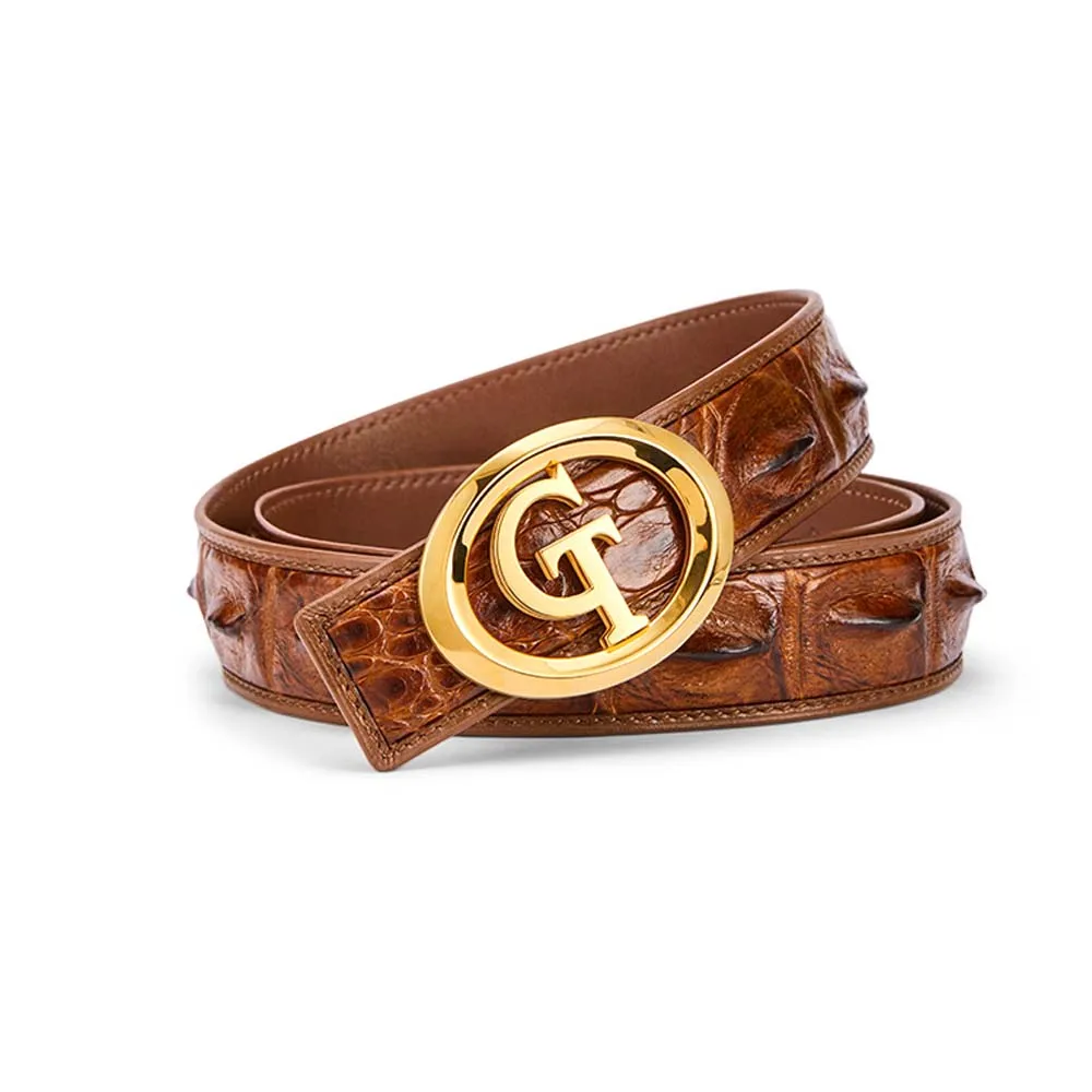 gete crocodile Belt  male crocodile Smooth buckle  business