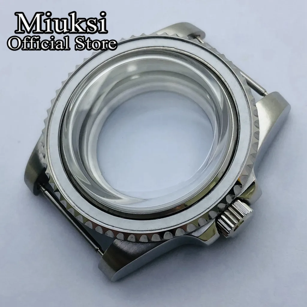 

Miuksi 40mm dome glass silver sterile steel case fit NH35 NH36 ETA2824 2836 Miyota 8205 8215 821A Mingzhu DG2813 3804 movement