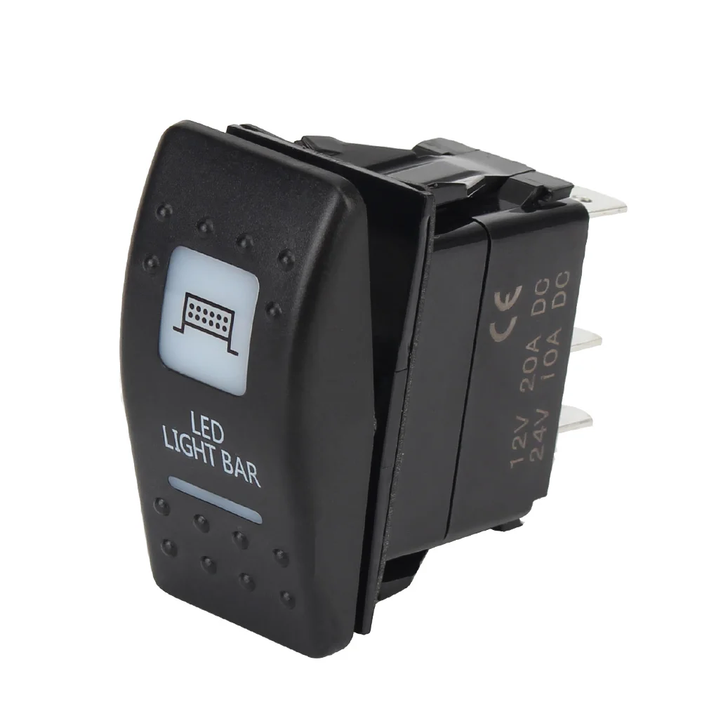 For Can Am Maverick Commander Rocker Switch UTV ​For Polaris Horn Illuminated LED WINCH Led light Bar DC12-24V Rear Front lights