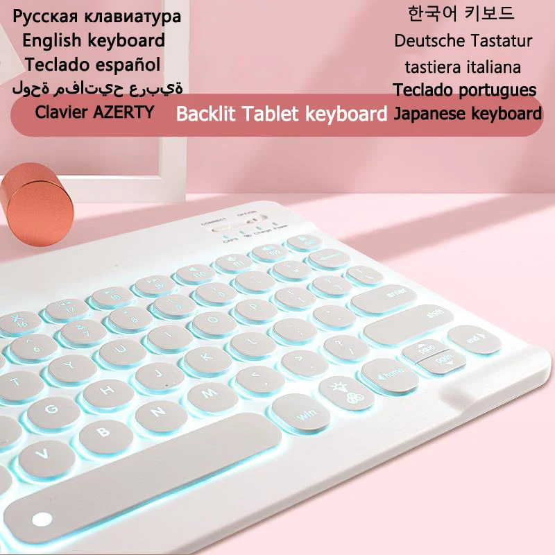 Mini Backlit Keyboard for iPad Xiaomi Samsung Huawei Tablet Keyboard for IPad Mini 6 IPad Mini 6 2021 Slim Backlit Keyboard