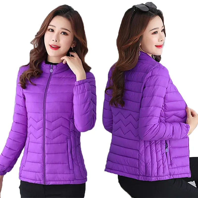 

Down Cotton Ladies Jacket New 2023 Winter Fashion Overcoat Parka Women's Lightweight Cotton-Padded Jacket Mom Top 5XL