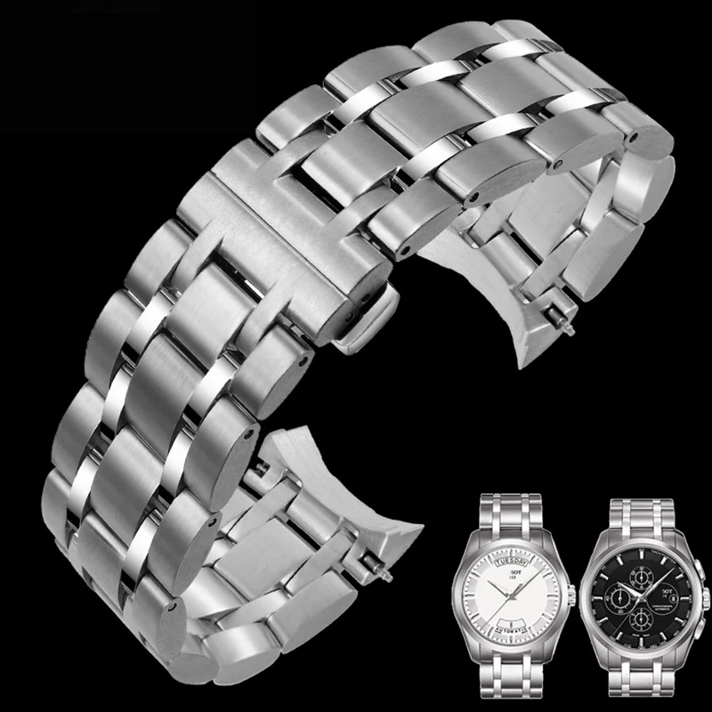 

Watch accessories 22mm for Tissot 1853 Kutu T035 stainless steel strap T035407A T035627A men's business sports waterproof strap