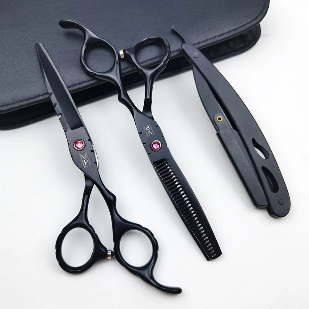 

6.0" Stainless Barber Salon Hairdressing Scissors Hair Cutting Scissors Thinning Shears Professional Hair Scissors haircut set