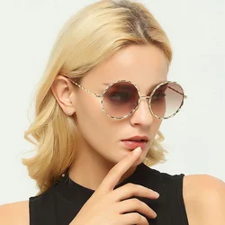 LONSY Luxury Brand Round Sunglasses Women Retro Metal Sun Glasses For Female Shades Ladies Oculos De Sol Pink