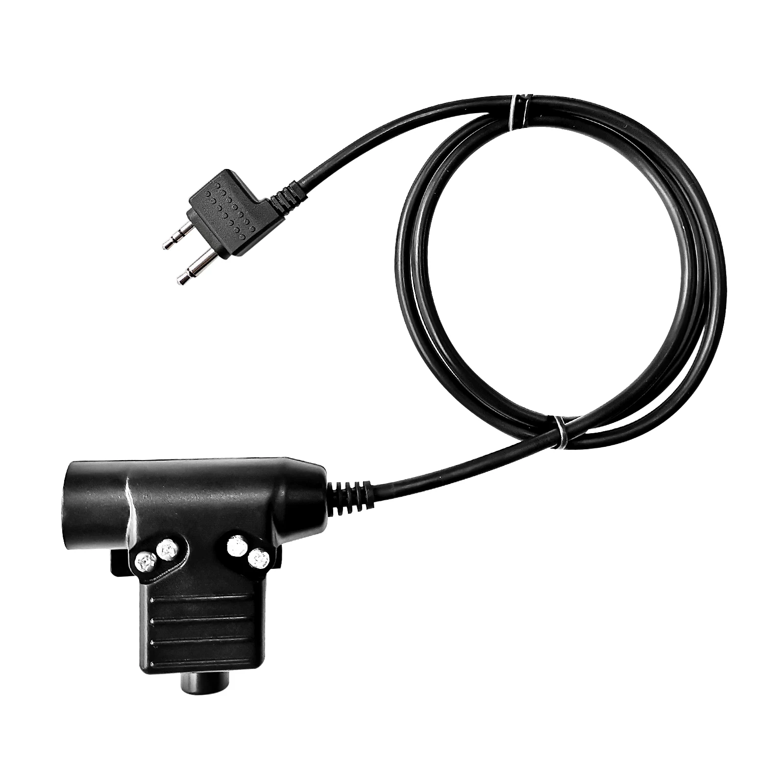 

RISENKE-U94 PTT Radio Adapter Connector, Push to Talk for Midlan Walkie Talkie Earpiece, 2 Pin