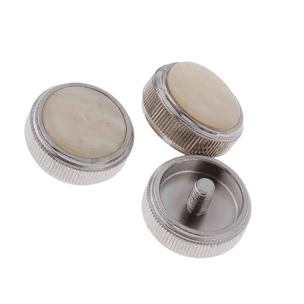 3Pcs/Set Alloy Baritone Trumpet Valve Finger Buttons Repair Parts Set Brass Wind Instrumental Baritone Replacement