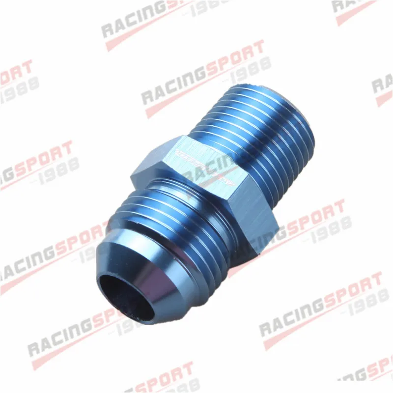 -8 AN 8AN To 3/8'' NPT Male Straight Adapter Fitting Blue/Black