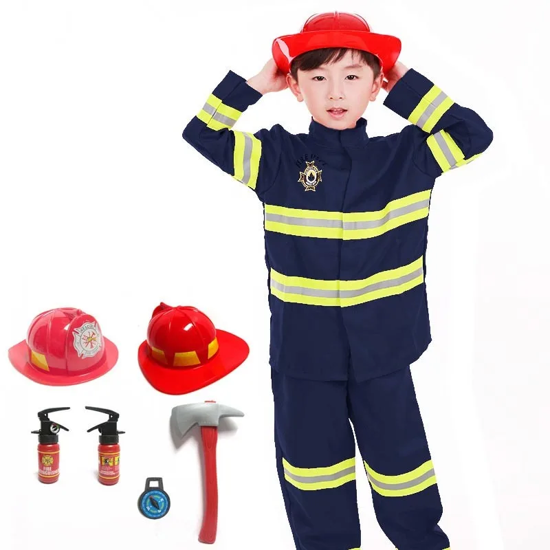 new costumes role Fireman playing professional worker Primary and secondary school students