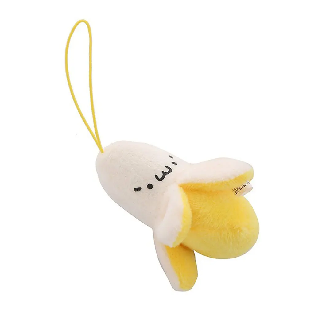 1pc 8CM Cute Banana Plush Toy Kids Children Baby Girls Boys Students Gift Soft Pendant Stuffed Dolls Mobile Phone Pendant