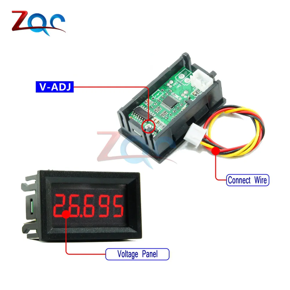 Imagem -05 - Voltímetro Digital de Led de 36 Polegadas dc 30v Alta Precisão Testador de Tensão de Bits dc 0.000 -33.000v Painel de Voltagem