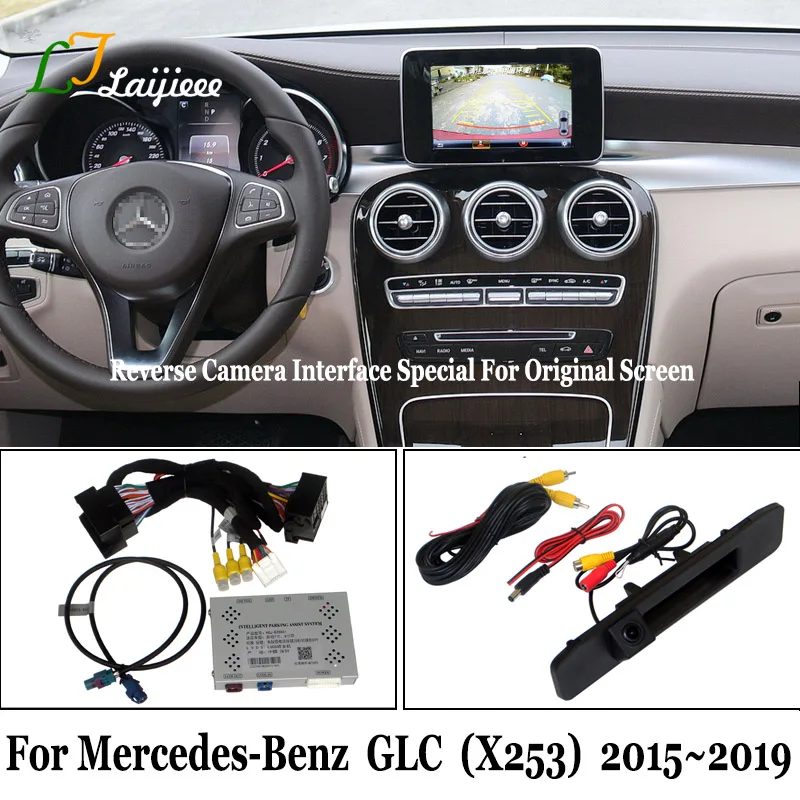 For Mercedes Benz GLC X253 2015~2019 Reverse Camera Kit / HD Rearview Parking Camera With Interface Update Original Screen