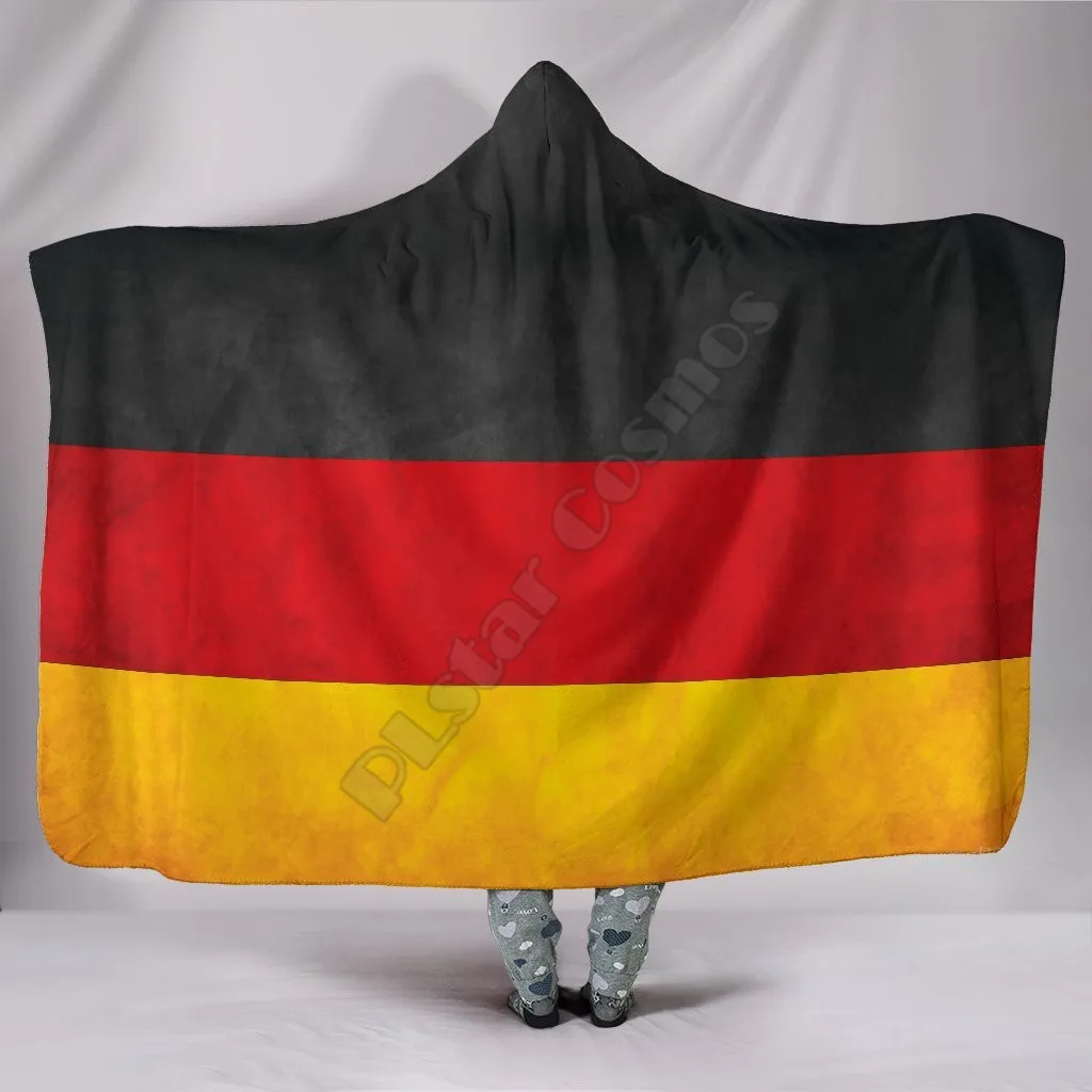 German Flag 3D Printed Wearable Blanket Adults For Kids Various Types Hooded Blanket Fleece blanket 02