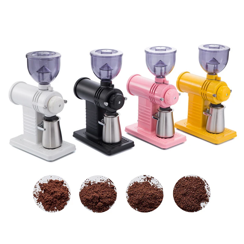 220V/110V Electric Coffee Grinder Machine Superhard Ghost Tooth Cutter Coffee Machine Coffee Mill Machine 10 File Adjustable