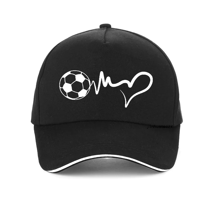 

Fashion Soccer Ball Heartbeat Baseball cap Men Soccer Sports hip hop cap Summer adjustable Football lovers hat snapback gorra