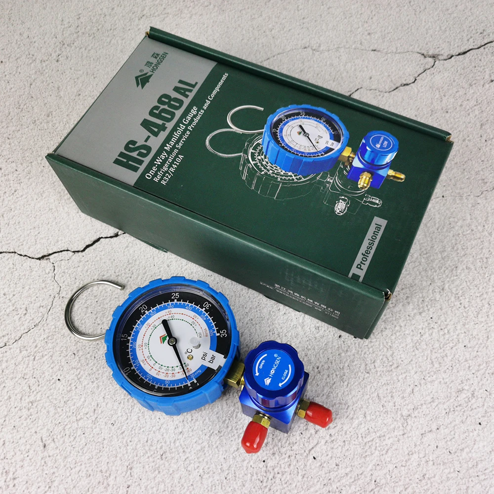 Meja Refrigerant untuk Rumah AC dan Kulkas Fluorinated Meja HS-468AL Meja Tunggal Valve Refrigerant HS-468AL