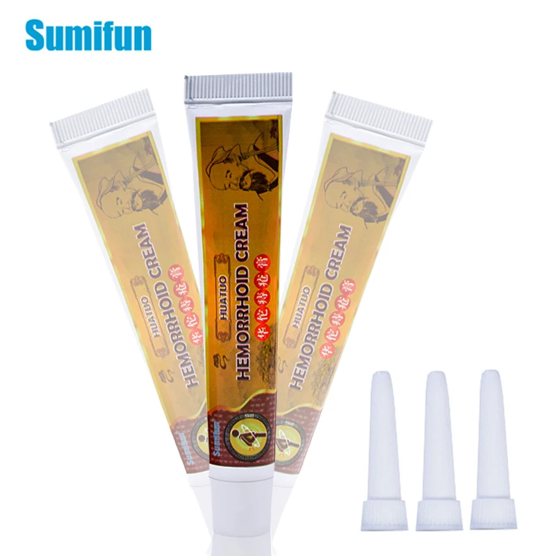 Huatuo Musk Mixed Hemorrhoids Ointment Crack Anal Chinese Cream Internal External Anal Fissure Treating Acne Medical P1075