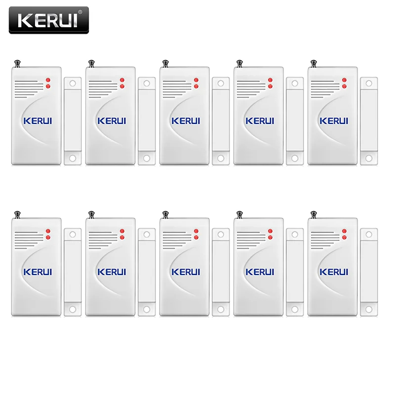 Kerui-sensor de segurança e alarme residencial sem fio, 433mhz, para janela, porta, w18, w20, k52, wi-fi, sistemas de alarme gsm