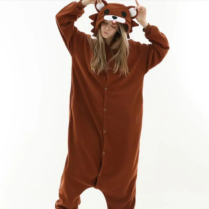HKSNG Hochwertige Erwachsenen-Kigurumi-Pyjamas Teddy Braunbär Onesies Tier-Pyjamas Cosplay-Kostüm Party-Overalls Weihnachten – Detail 7