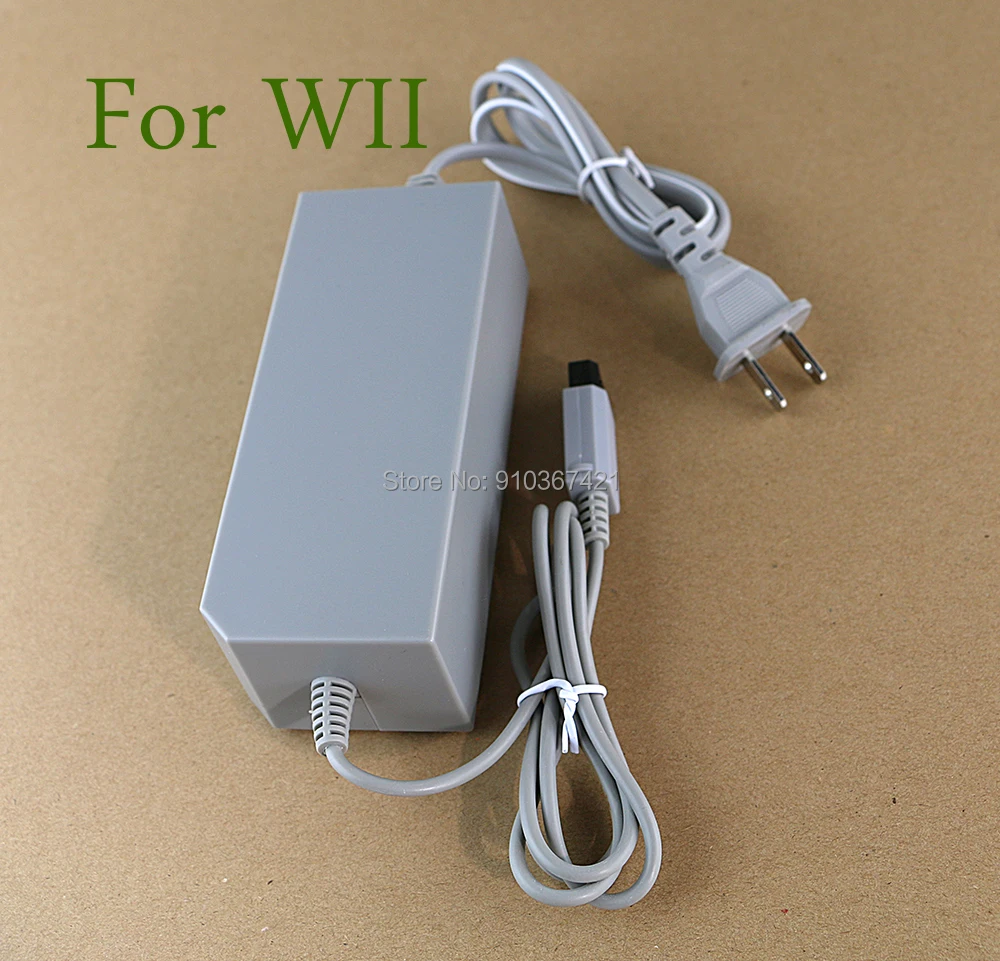 3pcs US Plug EU Plug AC Power Charger Adapter Supply Cable Cord AC Charger 100~240V Replacement for Nintend Wii Game console