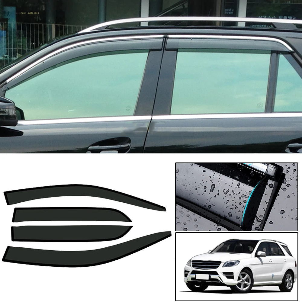 

Injection molding Window Visor Vent Shades Sun Rain Guard For Mercedes Benz ML300 320 350 400 500 2012 2013 2014 2015 2016 2017