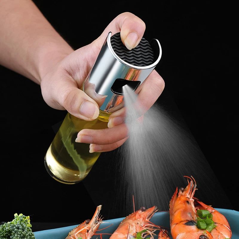 

BBQ Baking Olive Oil Spray Bottle With Scale Oil Vinegar Spray Can Barbecue Salad Baking Kitchen Tools Water Pump Grill Sprayer