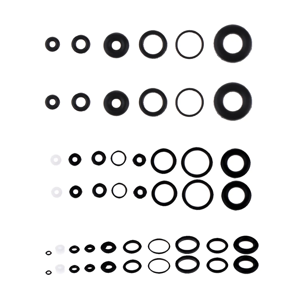 6 Sets Black O- Rubber Seals Suitable For Airbrush Internal Sealing