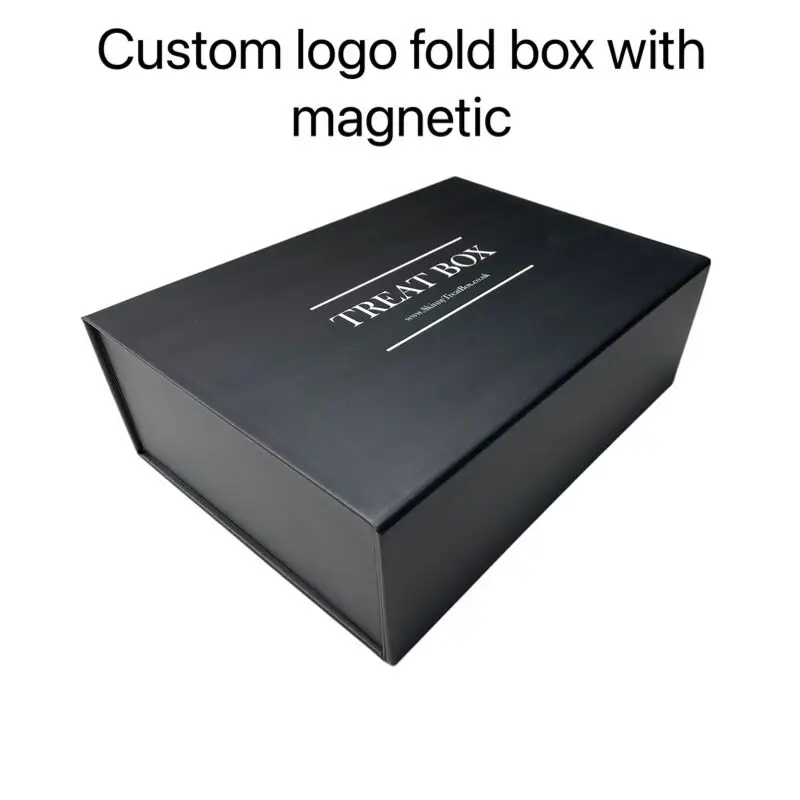 1000pcs custom box logo Paperboard Folding gift box Magnetic  packaging hair wigs magnetic gift box T shirt box