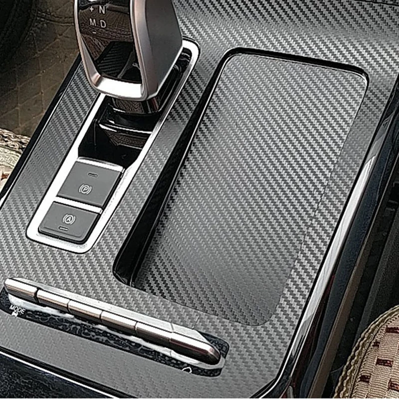 For Chery Tiggo 7 Pro 2023 2022 2021 Car Console Gearbox Panel Sticker Strips Carbon Fiber Film Garnish Interior Accessories