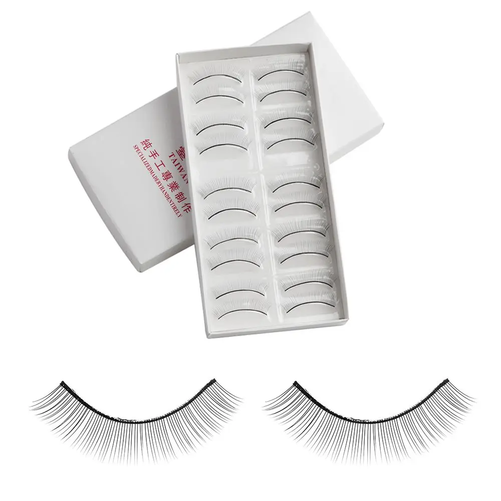 SKONHED 10 Pairs Beauty Soft Handmade Makeup Practice Extension Tools Training Lashes False Eyelashes