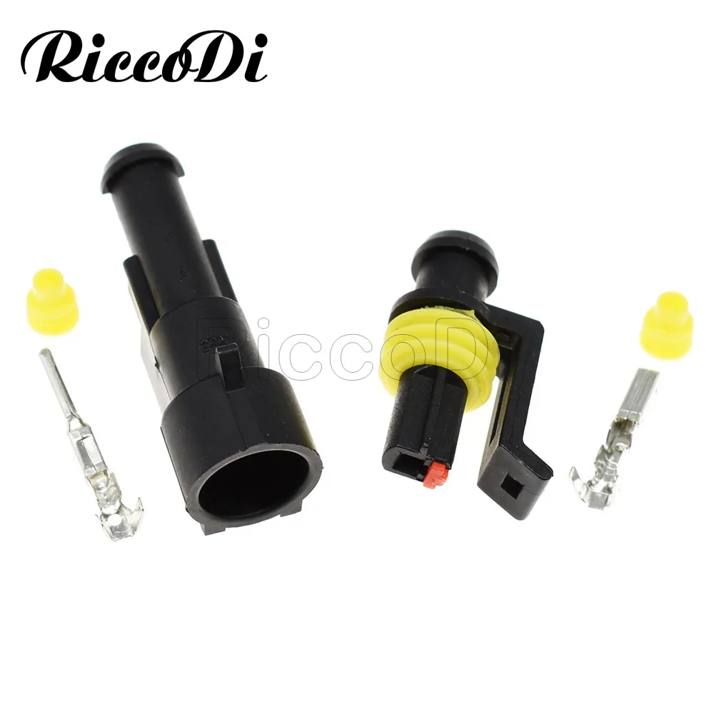 1-50Set Kit 1.5mm AMP Series HID Waterproof Automotic Electrical Wire Connector Plug 282103-1 282079-1