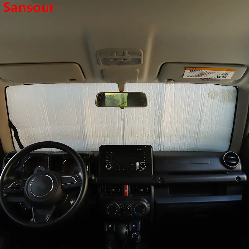

Солнцезащитные очки на лобовое стекло Sansour для Suzuki Jimny JB74 2019 +, солнцезащитный козырек на лобовое стекло автомобиля, аксессуары для Suzuki Jimny 2019 +