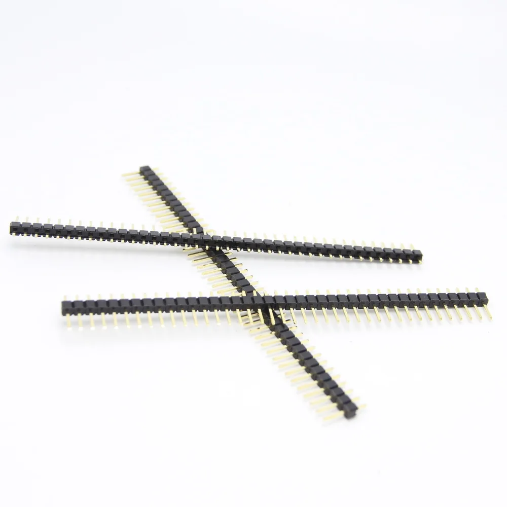 Gold-plated copper 20PCS 40Pins 2.54mm Single Row Straight Male Pin Header Strip For PCB 20pcs/lot