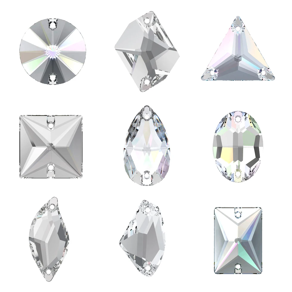 Yanruo top tropfen alle größen klare kristalle nähen auf strass steine nähen steine für kleidung hochzeits kleid diy handarbeit – Detail 6