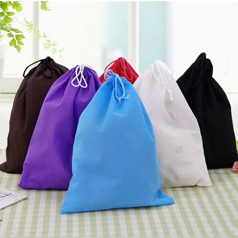 1PCS Women Drawstring Bags for Book Clothes Travel Non-woven Fabric Shoes Pouch Bag Travel Drawstring Bag