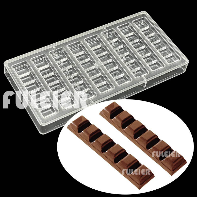 Barra de palo 3D para hornear Chocolate, molde de barra de caramelo de Chocolate de policarbonato, herramientas de pastelería para hornear de fábrica, moldes de bandeja