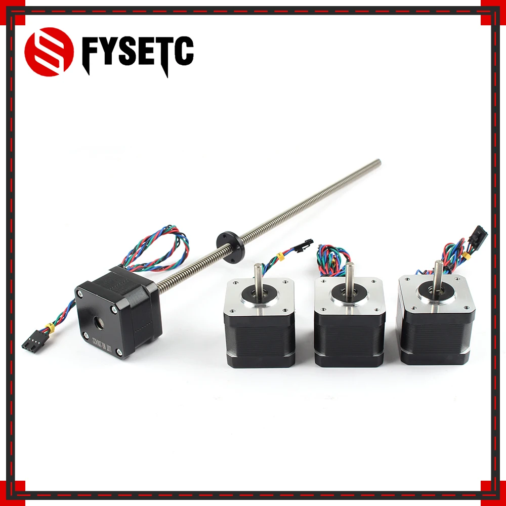 

FYSETC 4PCS NEMA 17 Motor Kit For Prusa Mini 3D Printer X Y Z EAxis NEMA 17 Stepper Motors With TR8*4 Lead Screw 3D Printer Part